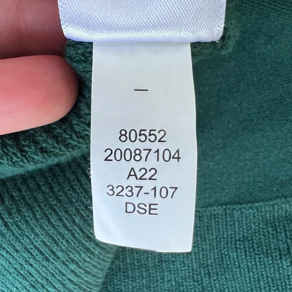Duluth Trading Co V-Neck Sweater Womens XL Green Excellent Long Sleeve Cotton